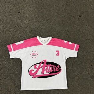 O/A Pink and White Jersey and black and white